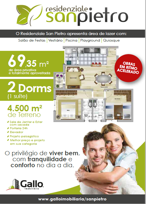 Babenko agencia publicidade - Folder Gallo Imobiliaria - San Pietro