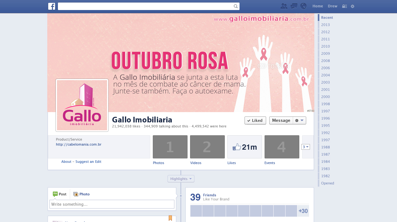 Babenko agencia publicidade - Personalizacao Facebook Gallo